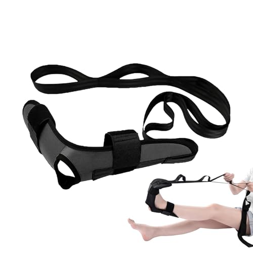 ループ付きストレッチストラ ップ - 物 理的な筋 膜ハムスト リング レッグストレッ チャーベルト用ストレ ッチバ ドホームワークアウトエクササイズピラティス体操女性男性