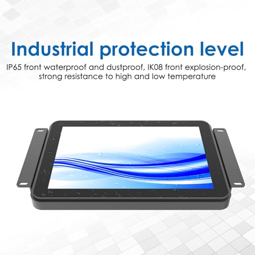 Image of 10.1 Inch 1000 Nits Sunlight Readable Multi Touch PCAP Open Frame Touch Screen Monitor, Industrial LCD Display with 1280x800 Black