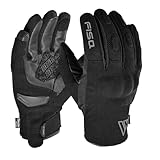 outletMOTARD Guantes Moto Invierno Hombre con Palma de Cabra Analina 100%, Repelente al Agua, Waterproof, Protección Gel Antivibración y Compatibles con Pantallas Táctiles