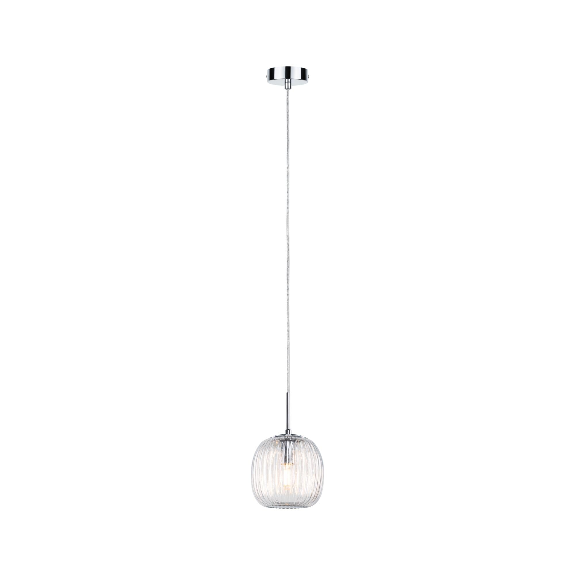 Paulmann 71143 Luminaire en suspension Selection Bathroom Ruya IP44 E14 max. 20W Verre, Chrome éclairage de salle de bain - luminaire sans ampoule