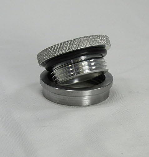Miniatura 2 de Tapón de tanque de gasolinacombustible de motocicleta de aluminio billet ventilado o sin ventilación moleteado  Bung escalonado de acero  Harley