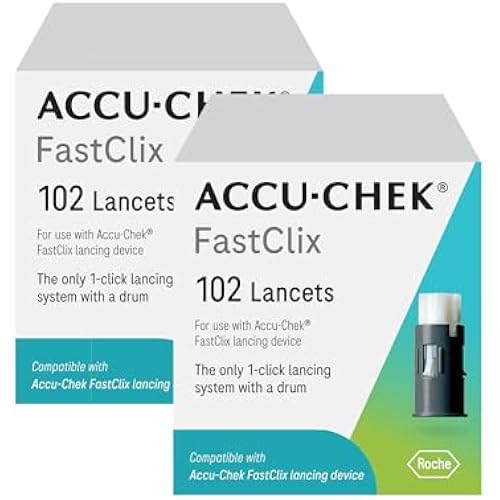 Accu-Chek FastClix Diabetes Lancets for Blood Glucose Testing, 204 Count