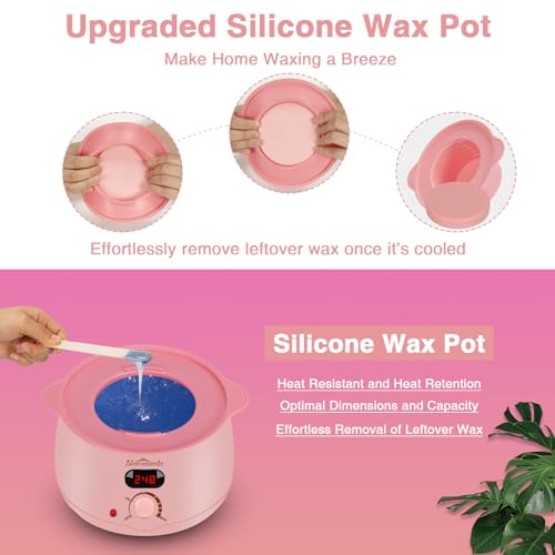 Waxing Kit -Digital Wax Warmer Machine for Hair Removal with 4 Packs of Hard Wax Beads & Silicone Wax Pot for Full Body, Legs, Face, Eyebrows, Bikini, Brazilian at Home Waxing Kit for Women Men - Thumbnail 6