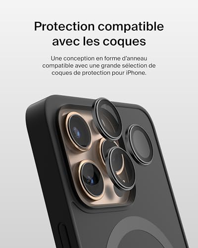 Protection Caméra BELKIN iPhone 16 / 16 Pro Max Lot de 2 Verre trempé 033 mm Anti rayures - vue 7