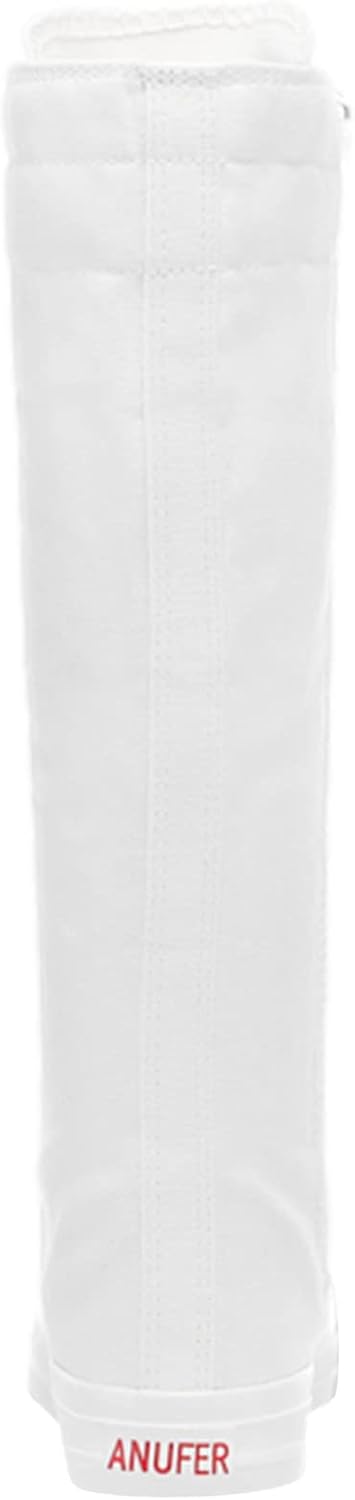 ANUFER Girls Women Fashion Canvas Knee Boots Pure Black Zip Dance Boots