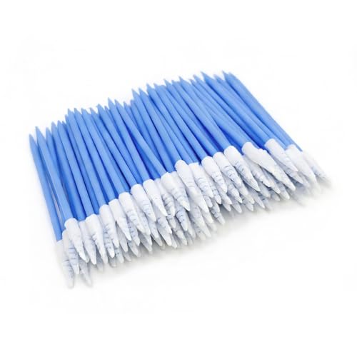 200 Pcs Cleaning swabs, Lint Free High Density Foam Sponge Lab Tip Swab Sticks for Precise Cleaning of Circuit Boards, Inkjet Printers, Camera Lenses, Optical Lenses, and Optical Equipment (Blue)