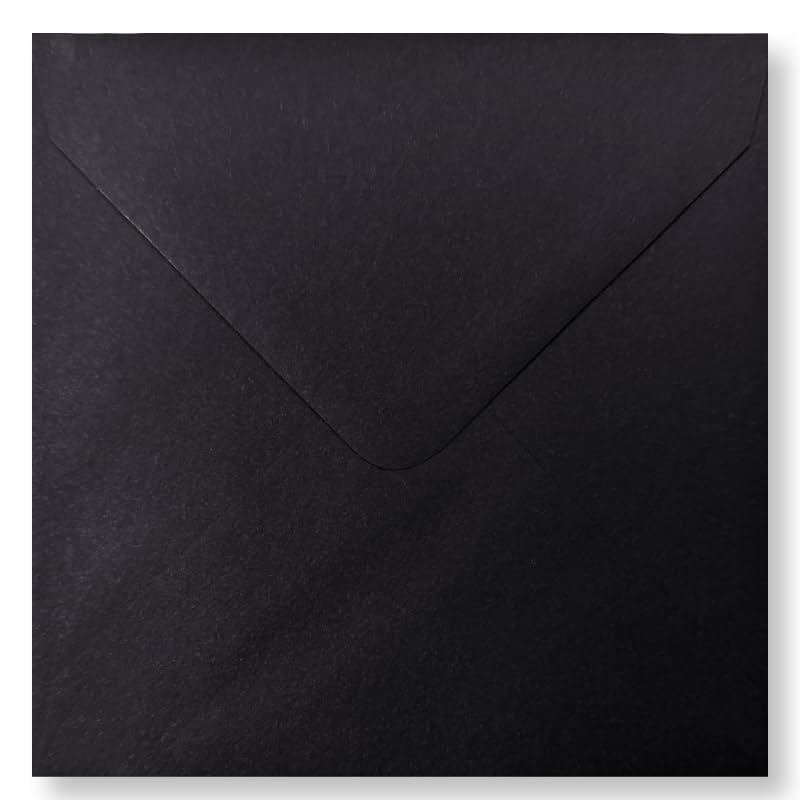 Cards & Crafts Square Envelopes - 13x13cm - 110g/sm (100, Black)