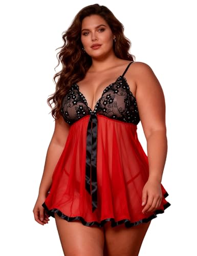 ohyeahlady Nuisette Femme Sexy Hot Transparent Grande Taille 