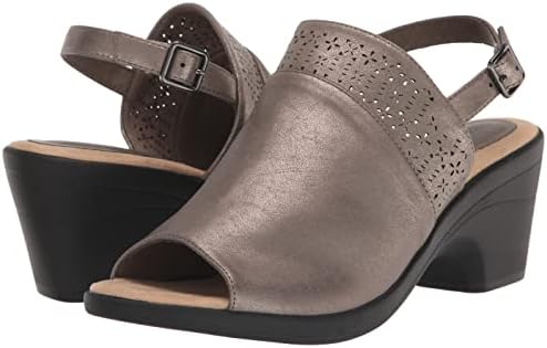 Easy Street Women's Carolina Heeled Sandal, Pewter, 6 X-Wide | Image 6