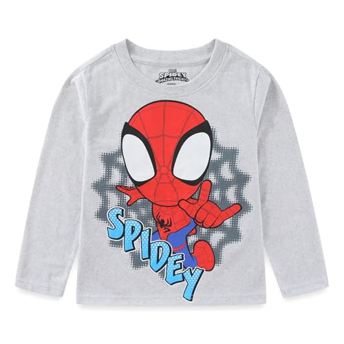 Marvel Spidey & His Amazing Friends Boys Long Sleeve Shirt 3 Pack for Toddler and Big Kids4