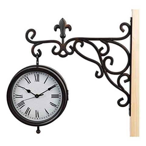 Hometime Wall Bracket Hanging Traditional Double Sided Clock Cover