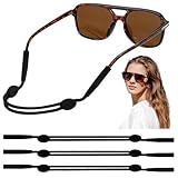 GZJ Eye Glasses Strap, 3 Pcs No Tail Adjustable Eyeglasses Strap Holder for Women Men Kids, Eyeglass Holders Around Neck, Eyewear String Lanyard Retainer,14 in