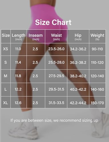 Image of VOYJOY Women Workout Impact Shorts 2.5 inch / 3.6 inch / 4.5 inch / 6 inch Scrunch Butt Booty | Tummy Control, High Waisted, Bike Short, Gentle Compression, for Women