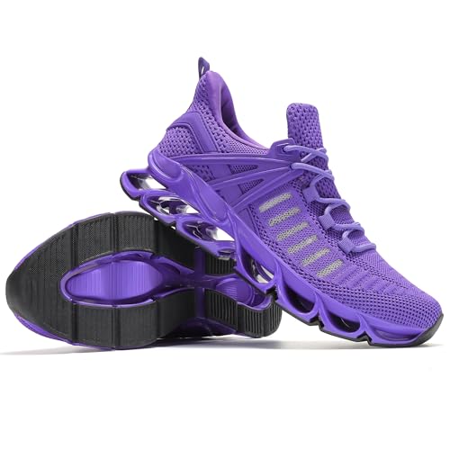 Men Running Shoes Purple Size 10 Athletic Walking Sneakers