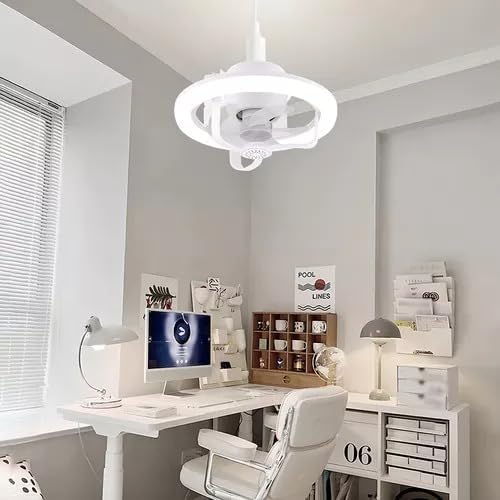 Ventilador de Teto com LED e Controle Remoto – Silencioso, Aromatizador, Luz Regulável e Timer – 26c