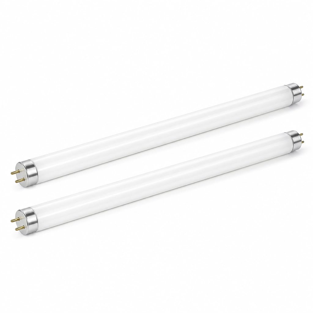 Artomnivera T8 Fluorescent Tube 15W 2 Pack 4000K Cool White 437mm G13 220V 1200LM, T8 Tube Light 20000h for Kitchen Bathroom Cabinet Garage, Fluorescent Light Tubes 15W 4000K Cool White Saving