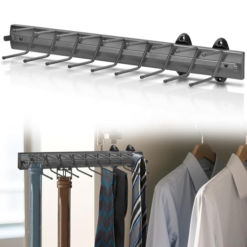 Sliding Tie Racks, 18 Tie Hanger Pull Out Belt Rack