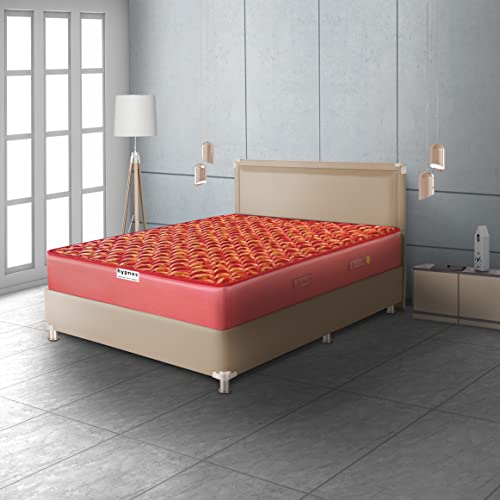 Image of Hypnos Caspio Ortho 10 Inch Medium Firm Queen Size Bonnell Spring Mattress Maroon (78X66X10)
