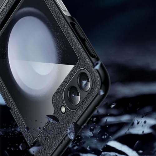 Coque Galaxy Z Flip4 ENILSA Vert avec Support Intégré en Cuir - 4