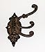 Aunt Chris' Products - Heavy Cast Iron - 3 - Swing Coat Hook - Elegant Scroll Work Design - Victorian Style Wall Hung - Primitive Look - Small Swivel Wall Tree