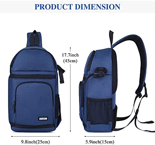 G-raphy Camera Sling Backpack 10‘’ x 6‘’ x 18 ‘’Camera Bag DSLR SLR Camera Backpack Waterproof for Photography, Travel,Hike and Cycling (Blue) 2 G-raphy Camera Sling Backpack 10‘’ x 6‘’ x 18 ‘’Camera Bag DSLR SLR Camera Backpack Waterproof for Photography, Travel,Hike and Cycling (Blue)