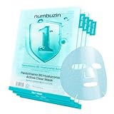 numbuzin No.1 Sheet Mask | Pantothenic B5 Hyaluronic Active Clear Mask | Calming, Soothing, Hydrating | Acne Prone Skin | Controls Excess Oil, Reduces Redness, Safe for Sensitive Skin | 4 Sheets