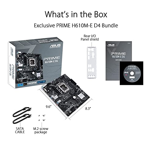 Image of Intel Core i5 12400 12th Gen Desktop Processor 18 MB Cache with Fan and Asus PRIME-H610M-E-D4 Motherboard 2 in 1 Combo 3 Years Warranty 2 in 1 Combo (Graphic Card not Mandatory)