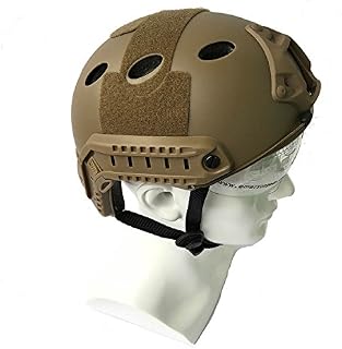 H World EU Airsoft Tactical Military Style SWAT Combat PJ Type Fast Helmet with Goggles for CQB Shooting Paintball