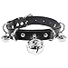 Daimay Collier en cuir pour femme - Collier ras du cou en cuir - Style gothique punk rock - Col réglable - Noir