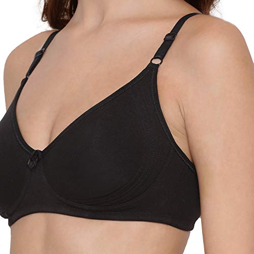 Image of Lyra Women's Moulded Encircled Bra(513) Pack of 2 White & Black,30B