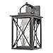 Elk Home 46750/1 Carriage Light 13 inch High 1-Light Outdoor Sconce in Matte Black Finish with Clear Seeded Glass