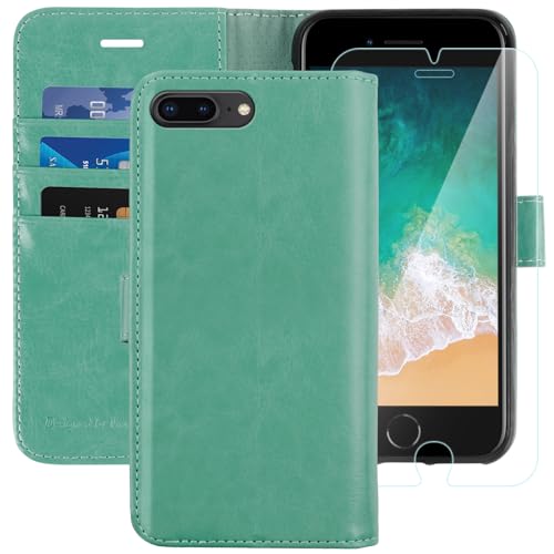 Étui portefeuille iPhone 7/8 Plus pour éviter les rayures avec vitre incluse