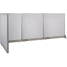 GOF Freestanding L Shaped Office Partition, Large Fabric Room Divider Panel, 36" D x 126" W x 48" H