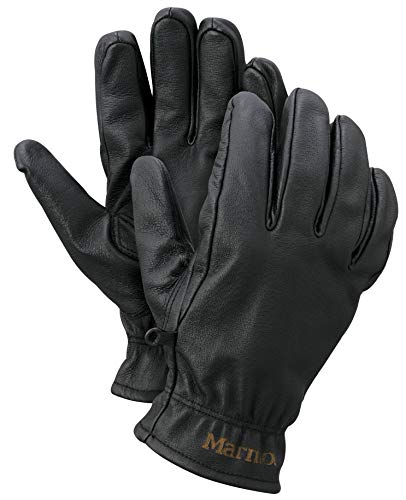 Marmot Basic Work Glove Trabajo De Cuero, Guantes Resistentes, para Exteriores, Pescar, Conducción, Hombre, Black, XS