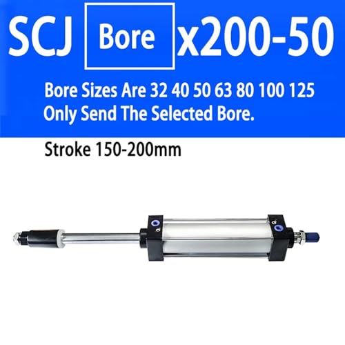 Cylindre pneumatique réglable SCJ avec piston grand thrust de 200mm