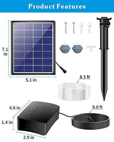 Biling Solar Aerator For Pond With 2200 Mah Battery Backup thumb #4