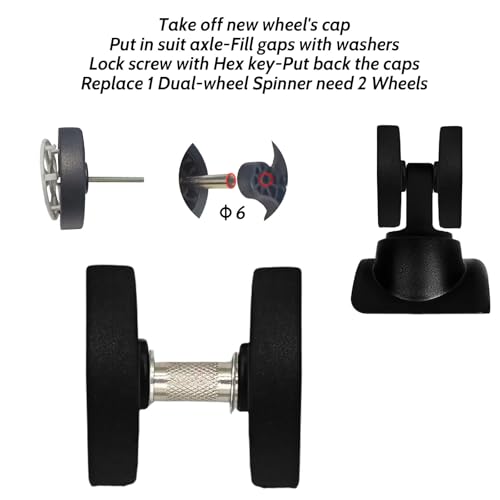 Replacement Luggage Wheels Suitcase Wheel Repair Kits Spinner TPU Rubber Wheel for Trolley Carry-on Roller Travel Bag OD 60 X 12 MM3