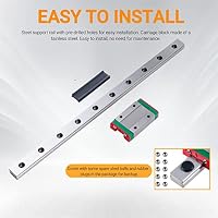 CNCYEAH MGN9H Mini linearem Führungsschienen, 300/350/400/500 /550mm Linear Schiebe Gide mit MGN9H Carriage Block für automatische Geräte, Präzisionsmessgeräte (600mm) – Ansicht 5