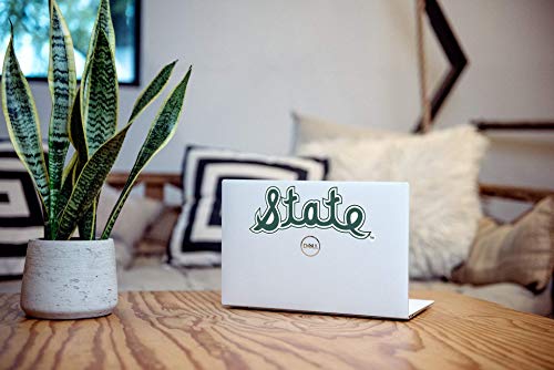 Michigan State Stickers Msu Spartans Car Decal Vintage Basketball Script Cursive Logo Heavy-Duty Weatherproof Officially Licensed Ncaa Vinyl For Cars, Bumpers, Windows, Laptops, Water Bottles Or Coolers (Michigan State University State Script) #TOP4