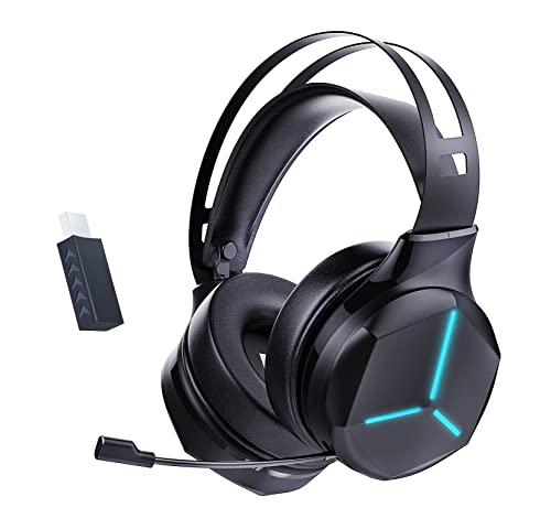 Honcam Wireless Gaming Headset With Microphone, 2.4G/Bluetooth/3.5Mm 3 In 1 Stereo Gaming Headsets, Headphones Wireless Bluetooth,Suitable For Pc Ps4 Playstation 5, Smart Phone Laptop-Black #TOP27