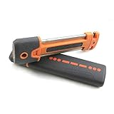 ● sacapuntas por escaleras cuchillo, super práctico, envuelta en una carcasa de plástico suave, de bolsillo, portabilidad, mango con caucho super-sensación, incluso en ambientes húmedos,
