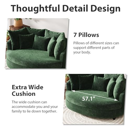 Sillón Barrel Grande Chenille Verde Menta miniatura 5