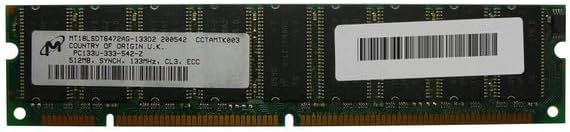512MB Micron 512MB Module SDRAM PC133 CL=3 ECC 7.5ns 3.3V 64Meg x 72 Mfr P/N MT18LSDT6472AG-133D2