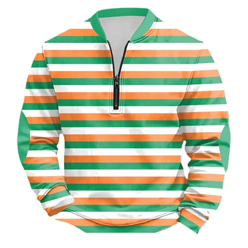 Sweat-shirt homme running à rayures pour célébrer la Saint-Patrick