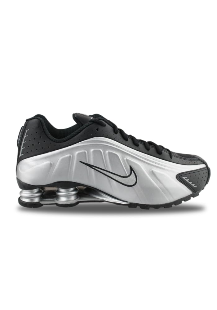 Shox R4 Men's Shoes (Metallic Silver/Black/Metallic Silver/Metallic Silver) Size 8