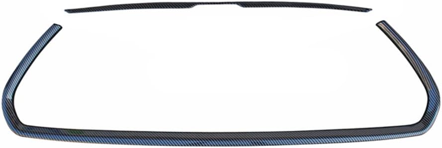 Front Center Grille Cover for Toyota Highlander 2020 2021 2022 2023 Front Bumper Hood Trim ABS Carbon Fiber Pattern 2PCS