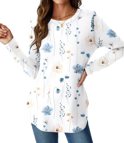 NORACORA Long Sleeve Shirts for Women Crewneck Basic...