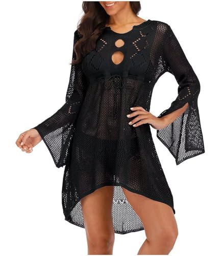 Jinsha-Bikini Cover-Up Pareos-Strandponcho Strandkleider-Gestrickte Damen-Sommer - Beach Swimwear Badeanzug Kurze Dress Sexy Mode Boho Elegant...