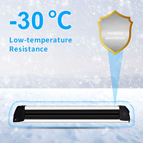 FIVKLEMNZ 31" Aluminum Universal Ski & Snowboard Roof Rack, Ski Board Roof Carrier, Fits for Most Vehicles Equipped Crossbars, Fits Up to 6 Pairs Skis or 4 Snowboards