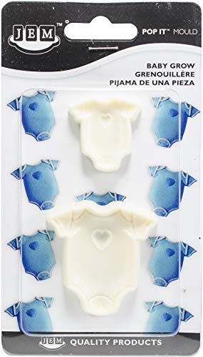 Jem 1102Ep001 Stampi A Forma Di Body Neonato Per Cake Design, Bianco, 5X2X5 Cm, 2 Unità